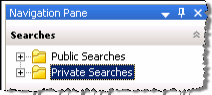 Searches pane