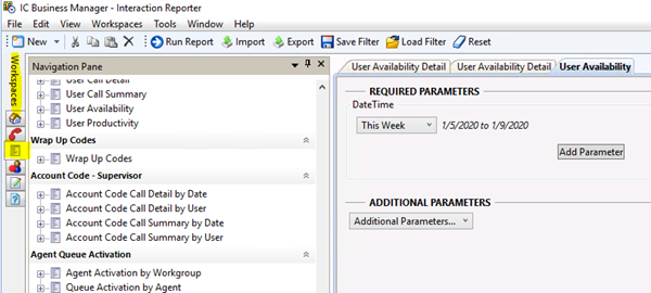 Interaction Reporter - Workspaces Interaction Reporter - Workspaces