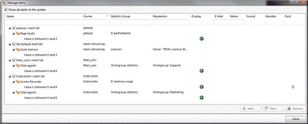 Interaction Supervisor Help - Manage all alerts at once