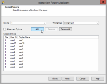 Interaction Report Assistant Help - Design a Report
