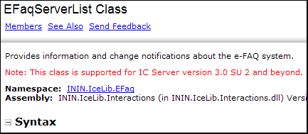 IC Server Version Requirement, for Service Updates
