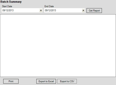 Batch Summary pane