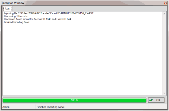 Execution Window Execution Window