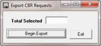 Export CBR Requests dialog box