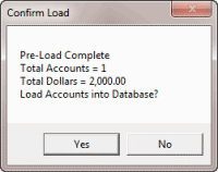 Confirm Load dialog box Confirm Load dialog box