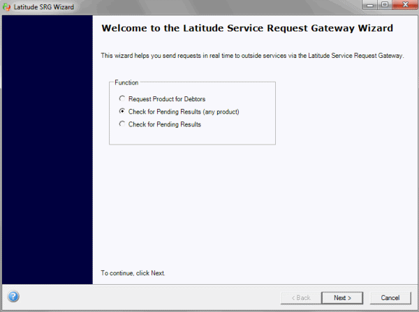 Latitude Help - Check Pending Results for Any Product