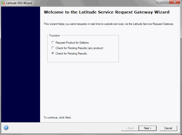 Latitude Help - Check Pending Results for a Single Product
