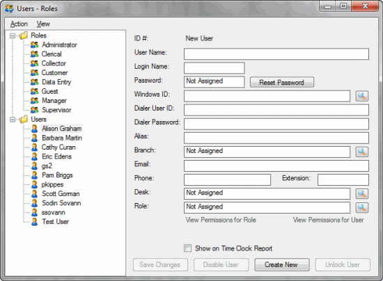 New user example New user example