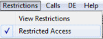 Restticted Access option Restricted Access option