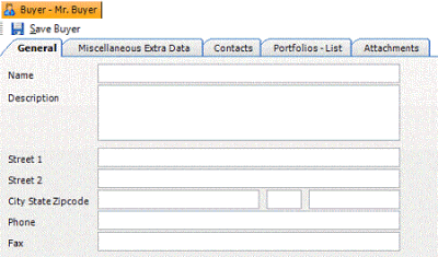 General tab - demographic information