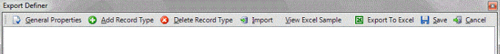 Export Definer window