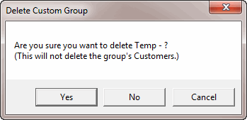 Delete Custom Group dialog box