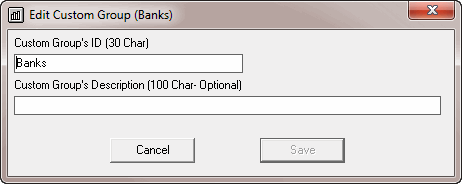 Edit Custom Group dialog box