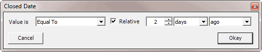 Date Condition - Relative