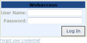 Web Access Logon dialog box