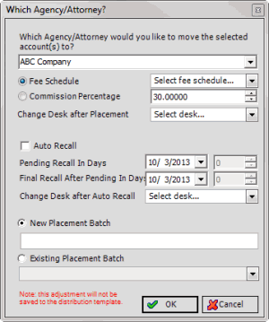 Which Agency/Attorney? dialog box Which Agency/Attorney? dialog box