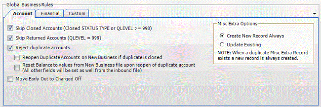 General tab - Account tab General tab - Account tab