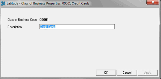 Latitude Help - Class of Business Codes