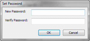 Set Password dialog box Set Password dialog box