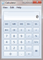 Calculator window