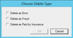 Choose Delete Type dialog box