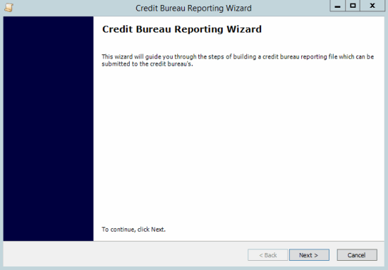 Credit Bureau Reporting Wizard