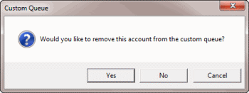 Custom Queue dialog box