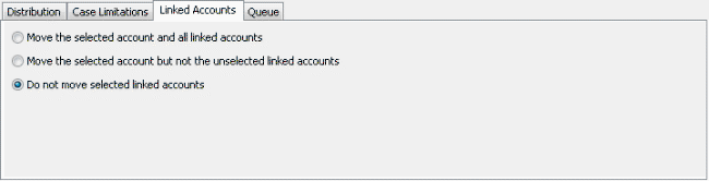 Desk Mover window - Linked Accounts tab