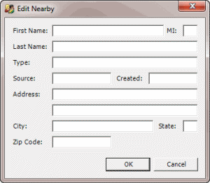 Edit Nearby dialog box