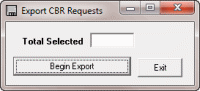 Export CBR Requests dialog box Export CBR Requests dialog box