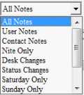 Notes filter
