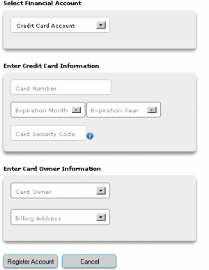 Payment Vision web site - credit card