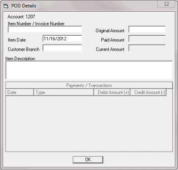 POD Details dialog box POD Details dialog box