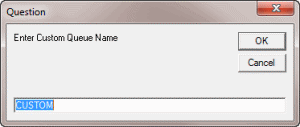 Question dialog box