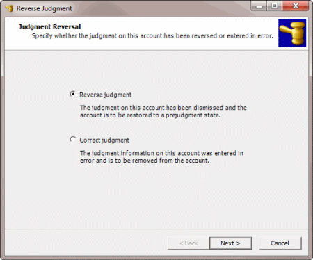 Reverse Judgment Wizard