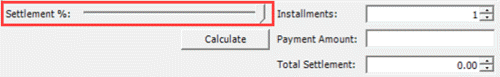 Settlement slider for all accounts