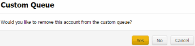 Custom Queue dialog box