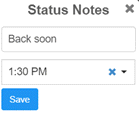 Status Notes dialog box Status Notes dialog box