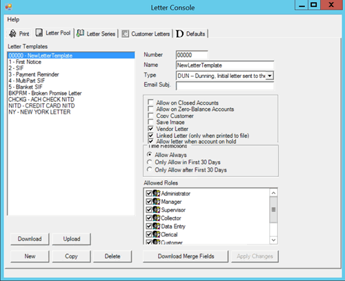 Letter Pool tab Letter Pool tab