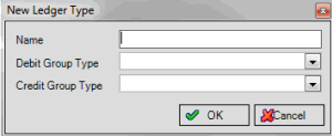 New Ledger Types dialog box New Ledger Types dialog box