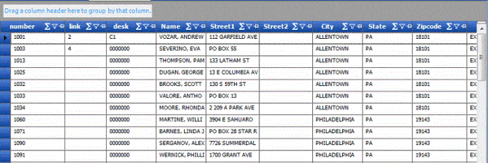 Query results tab Query results tab