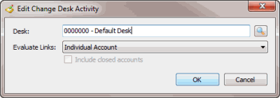 Edit Change Desk Activity dialog box