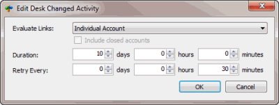 Edit Desk Changed Activity dialog box