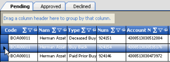 Recourse entries Recourse entries