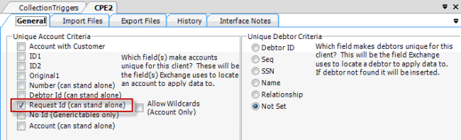 Unique account criteri