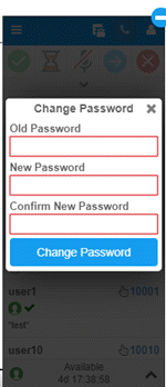 Change Password dialog box Change Password dialog box