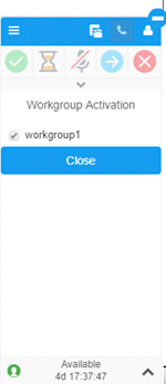 Workgroup Activation page Workgroup Activation page