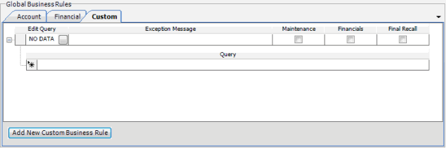 New Business Rule New Business Rule