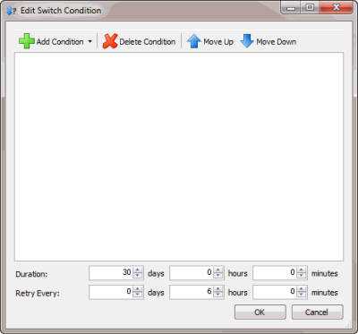 Edit Switch Condition dialog box