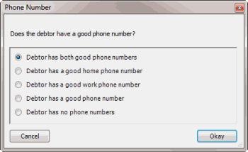 Phone Number dialog box